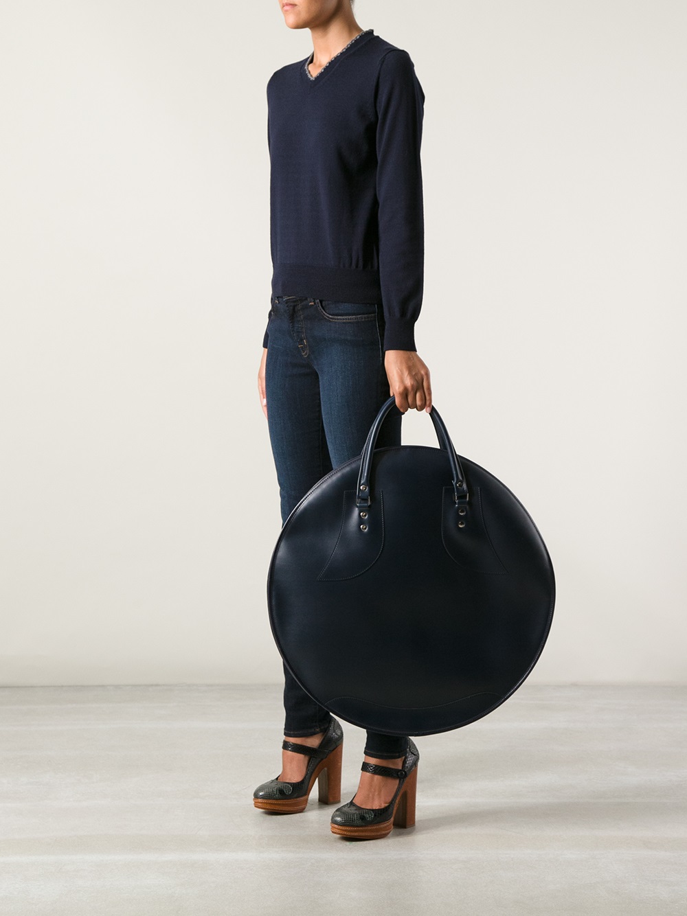 Comme des GarÃ§ons Circular Tote Bag in Blue - Lyst