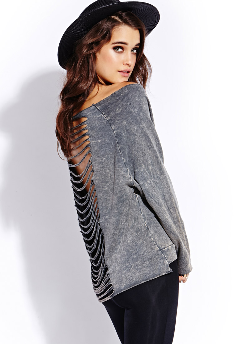 shredded sweatshirt