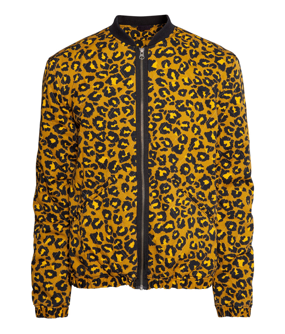 H&m Bomber Jacket in Yellow for Men | Lyst