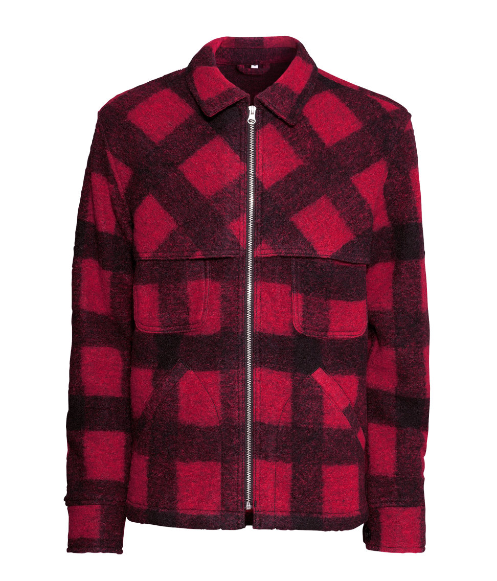 Lyst - H&m Lumber Jacket in Red for Men