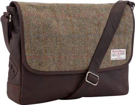 John Lewis Harris Tweed Messenger Bag in Brown for Men (Brown/Multi) | Lyst