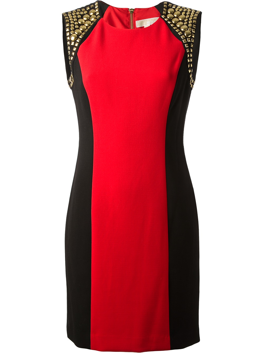 Lyst - Michael Michael Kors Sleeveless Studded Dress in Red