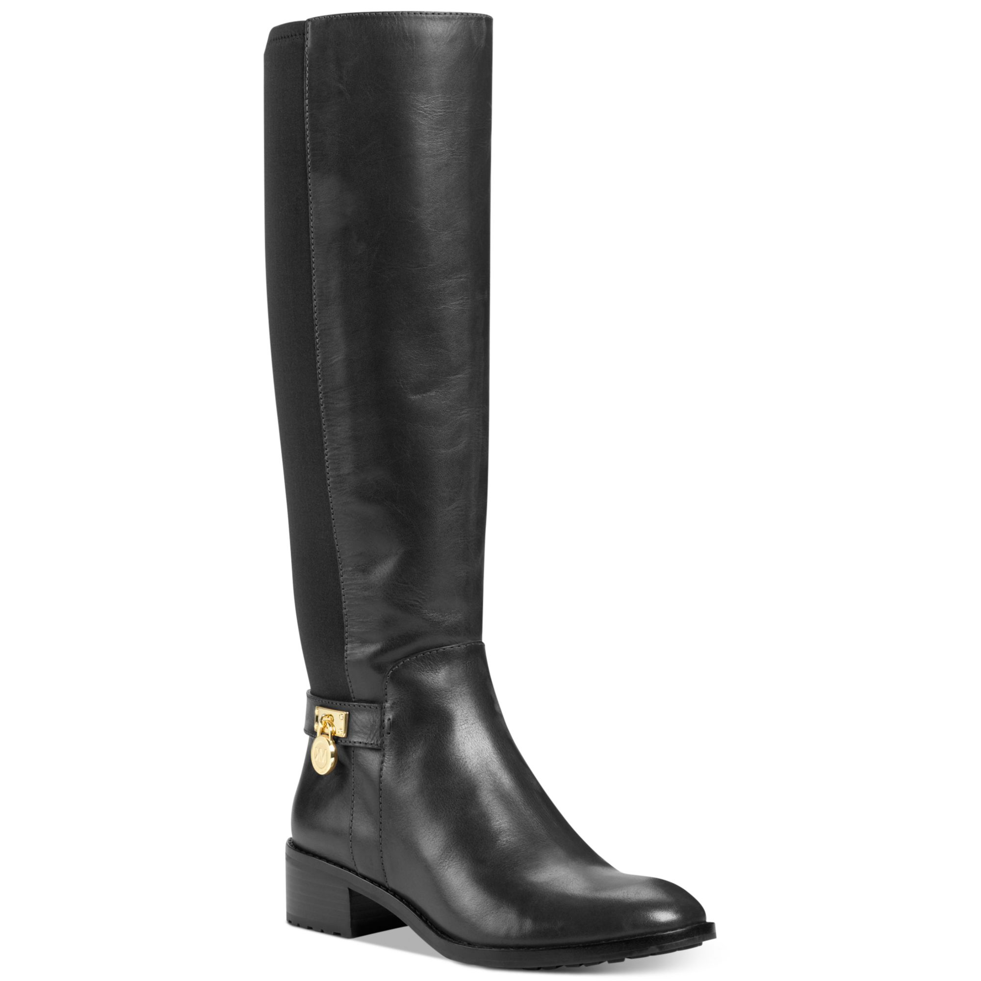 Michael kors Hamilton Stretch Boots in Black | Lyst