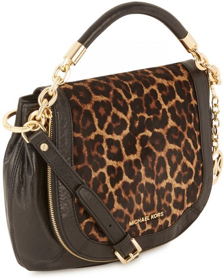 Michael Kors Stanthorpe Calf Hair and Leather Crossbody Bag in Black ...