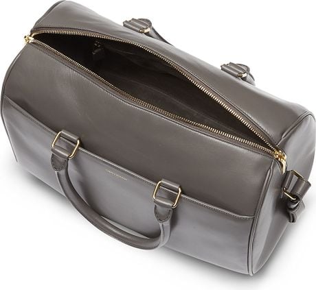 Saint Laurent Small Leather Duffel Bag in Gray for Men (Grey) | Lyst