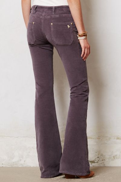 Mih Jeans Petite Casablanca Flare Jeans in Purple (Grey Velvet) | Lyst