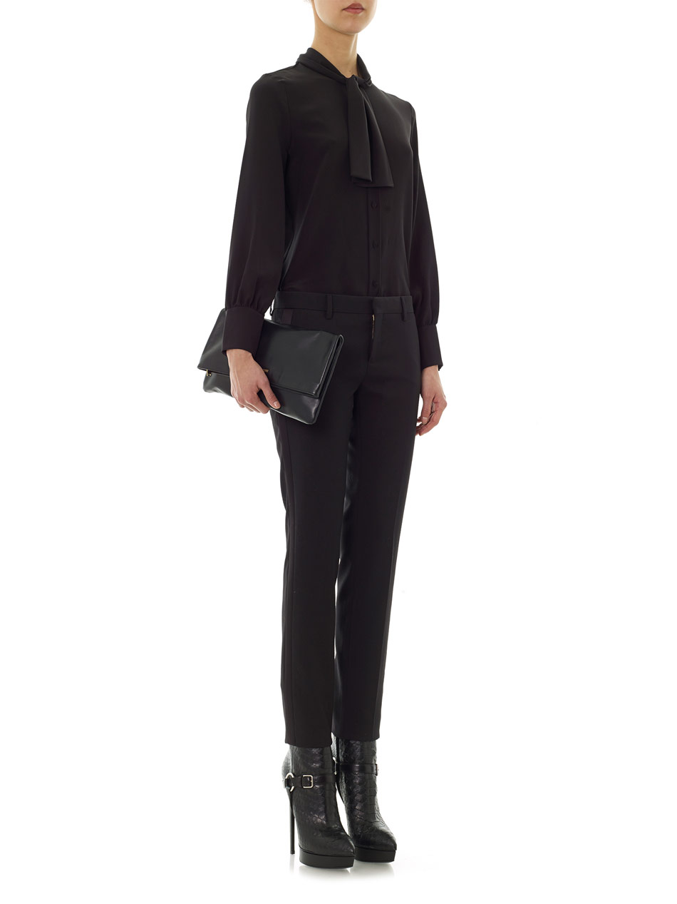 saint laurent platform ankle boots