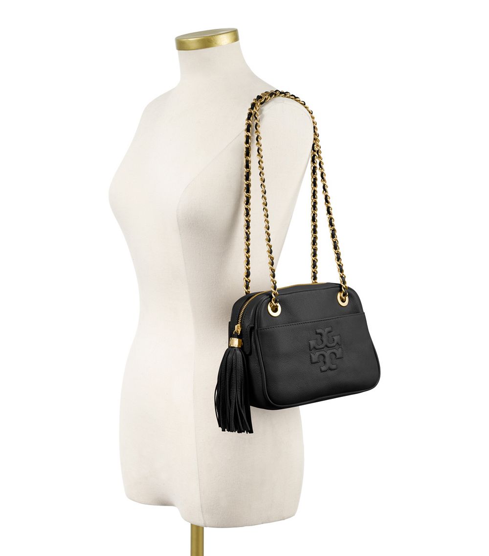 Lyst Tory Burch Thea Cross Body Chain Bag In Black Gallery