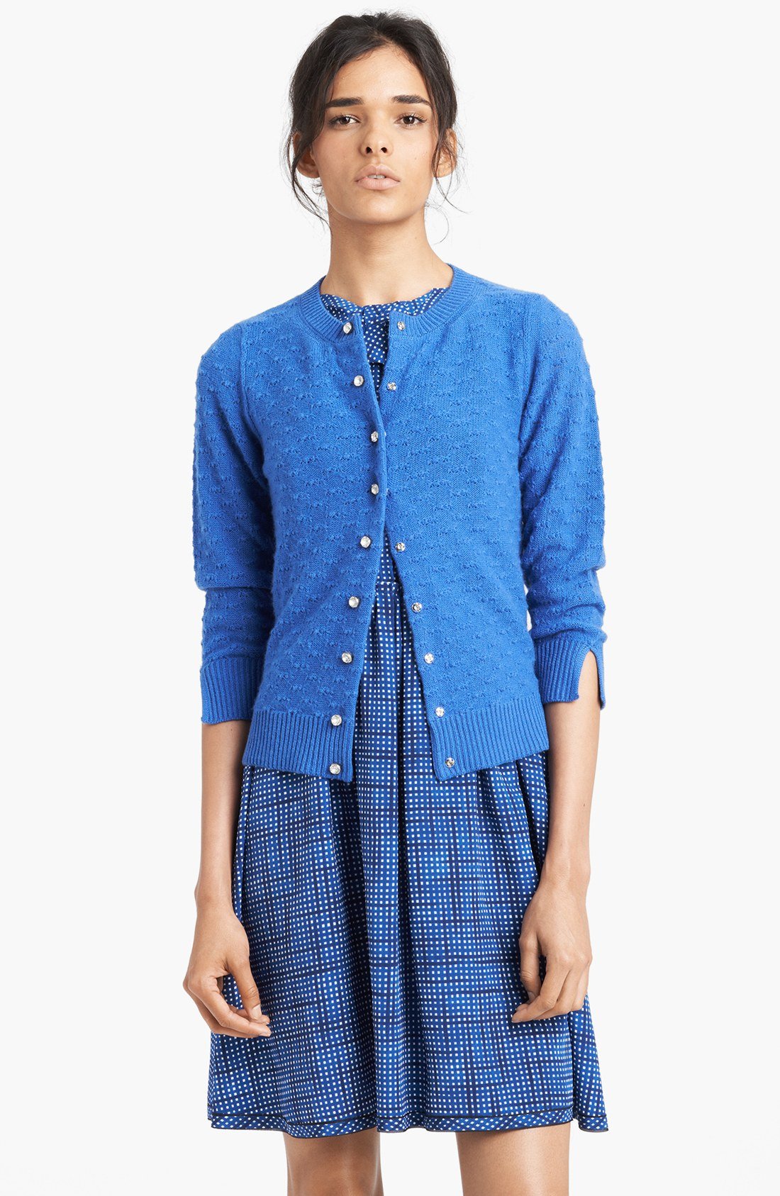 Marc Jacobs Jewel Button Cashmere Cardigan in Blue | Lyst