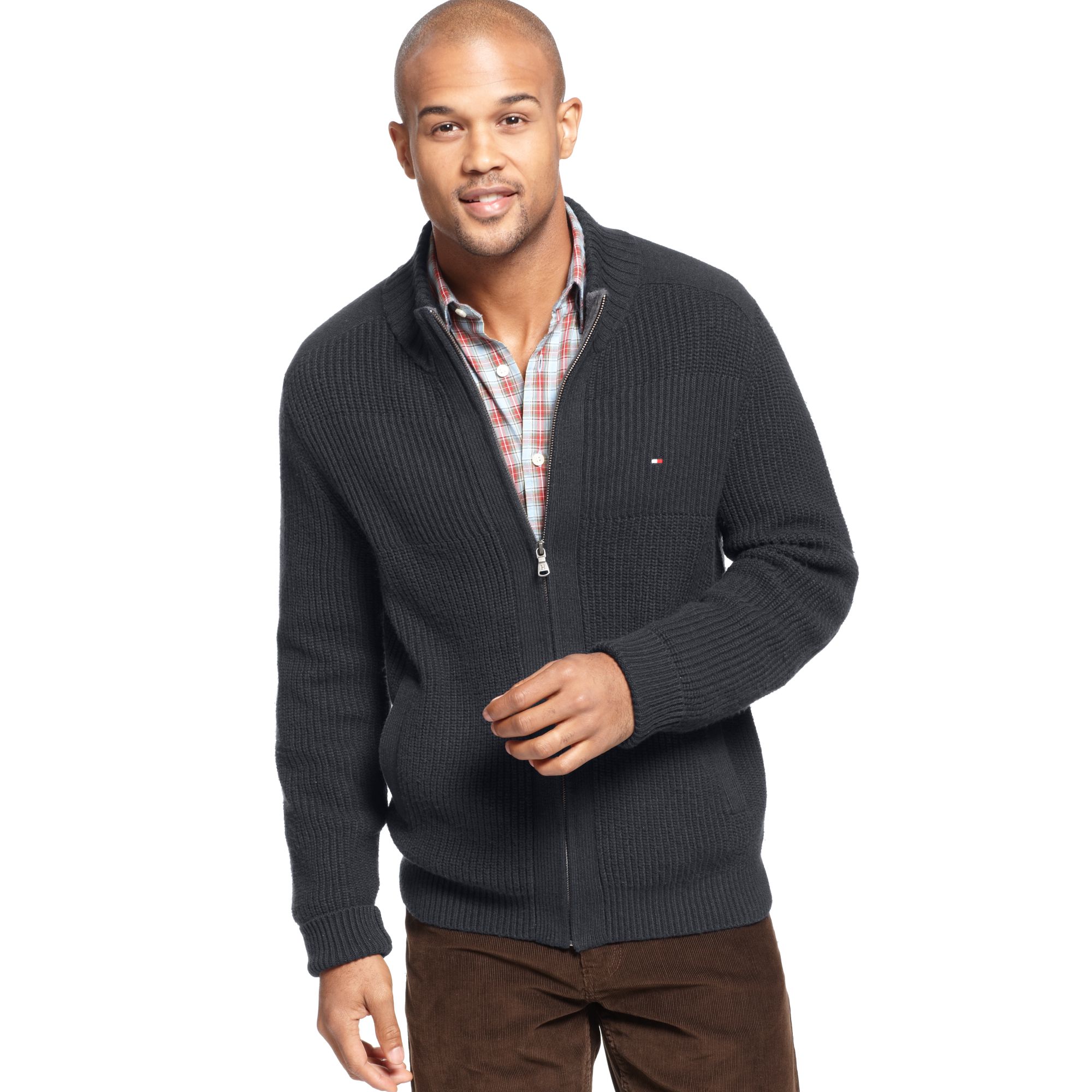 Lyst - Tommy Hilfiger Porter Full Zip Sweater in Gray for Men