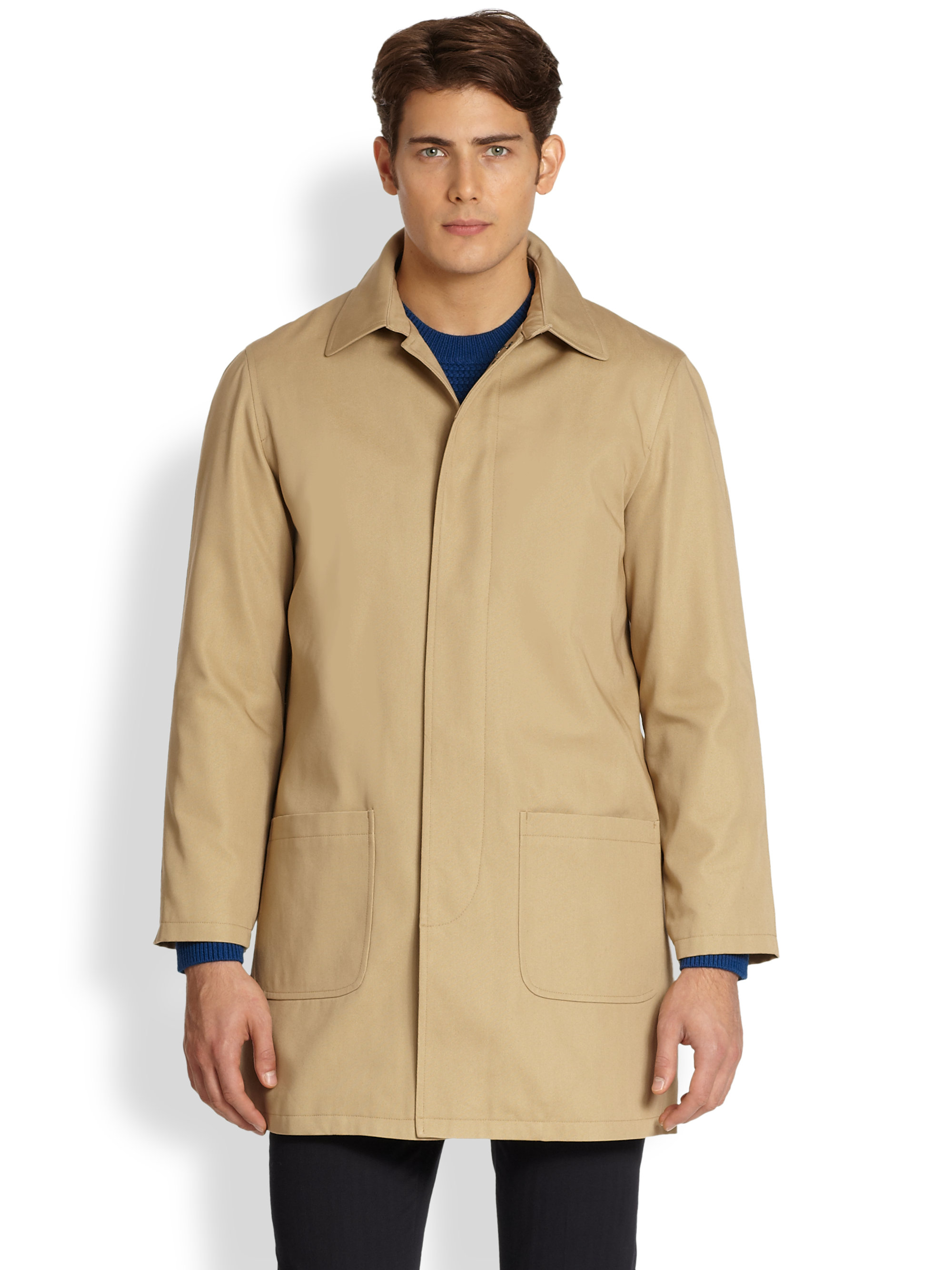 A.P.C. Mason Mac Coat in Natural for Men - Lyst