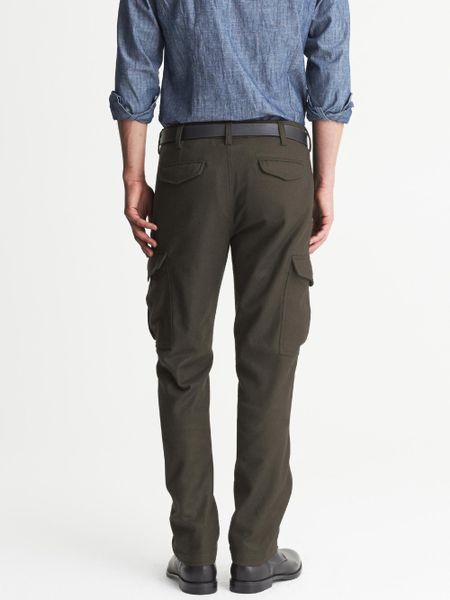 Banana Republic Slim Fit Wool Cargo Pant Loden in Brown for Men (Loden ...