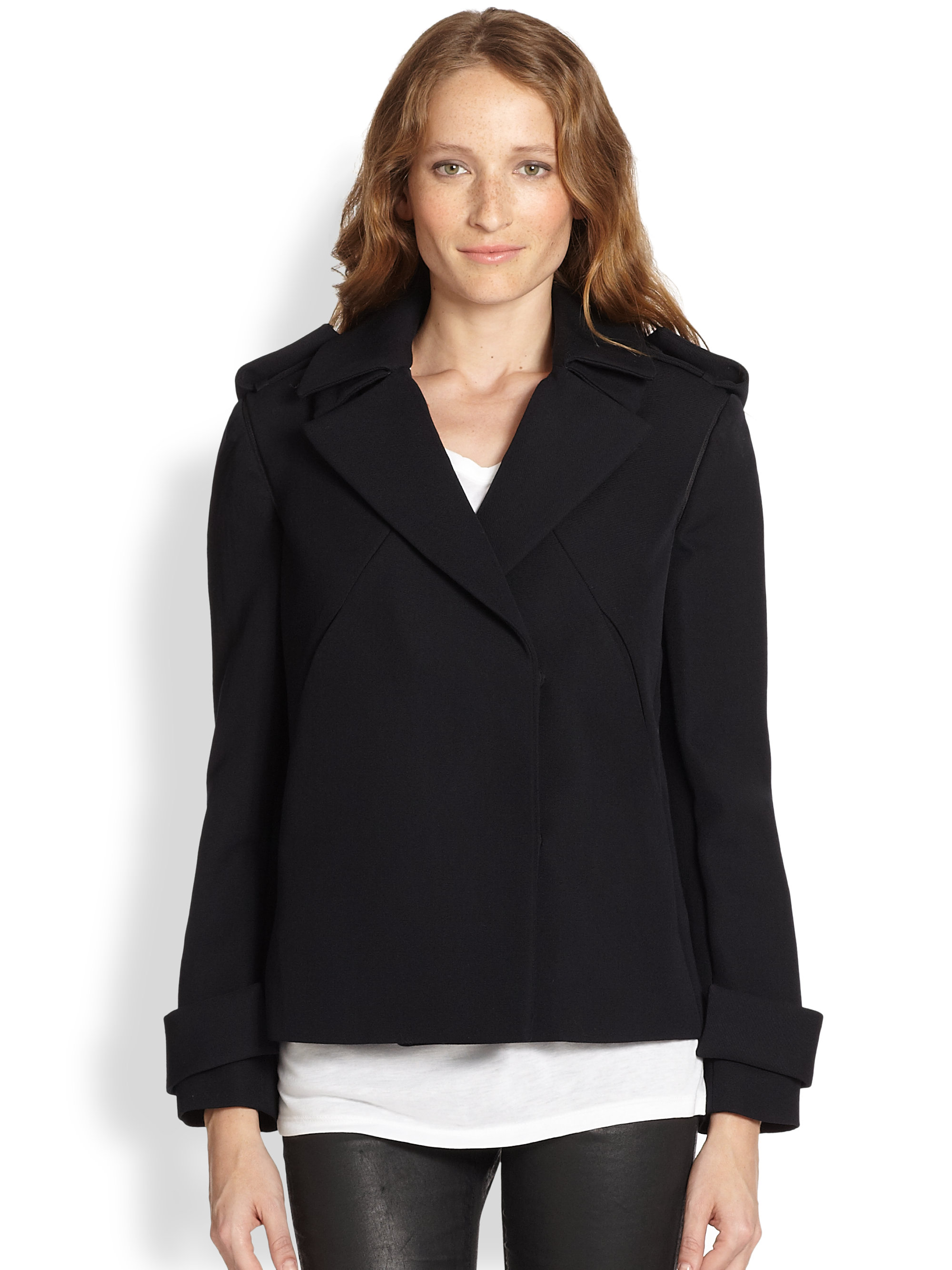 Lyst - By Malene Birger Iniko Convertible Coat in Black