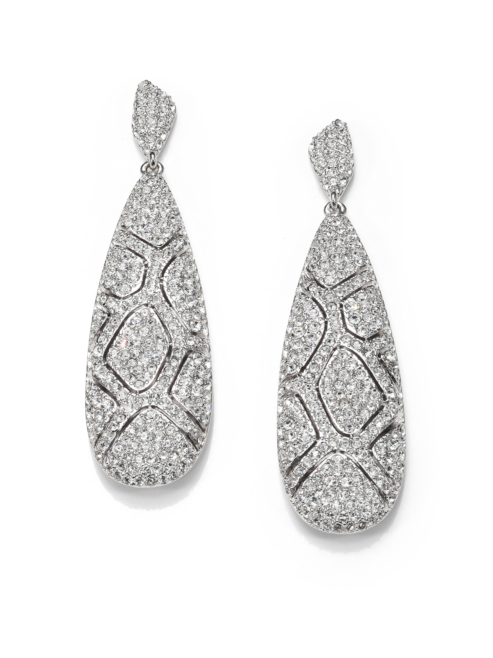 Lyst Adriana Orsini Pav Eacute Crystal S Large Teardrop Gallery