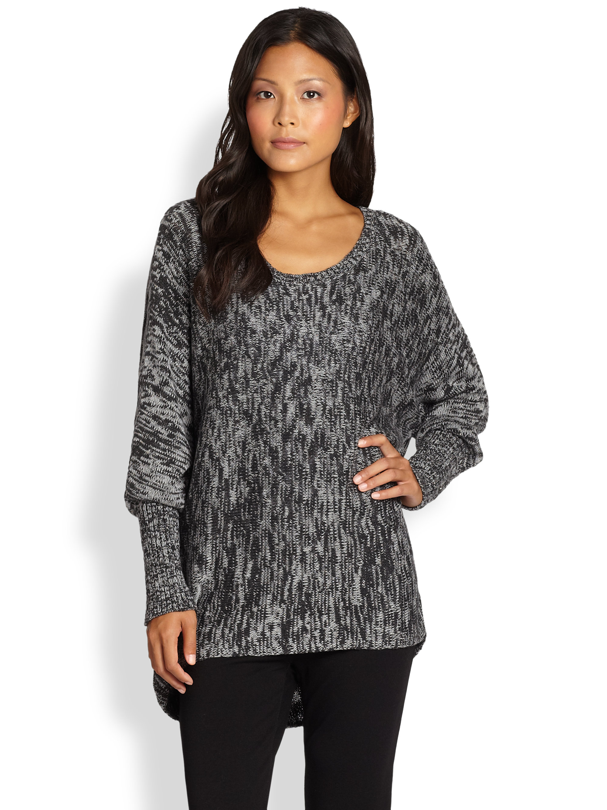 Lyst - Eileen fisher Marled Hilo Dolman Sweater in Gray