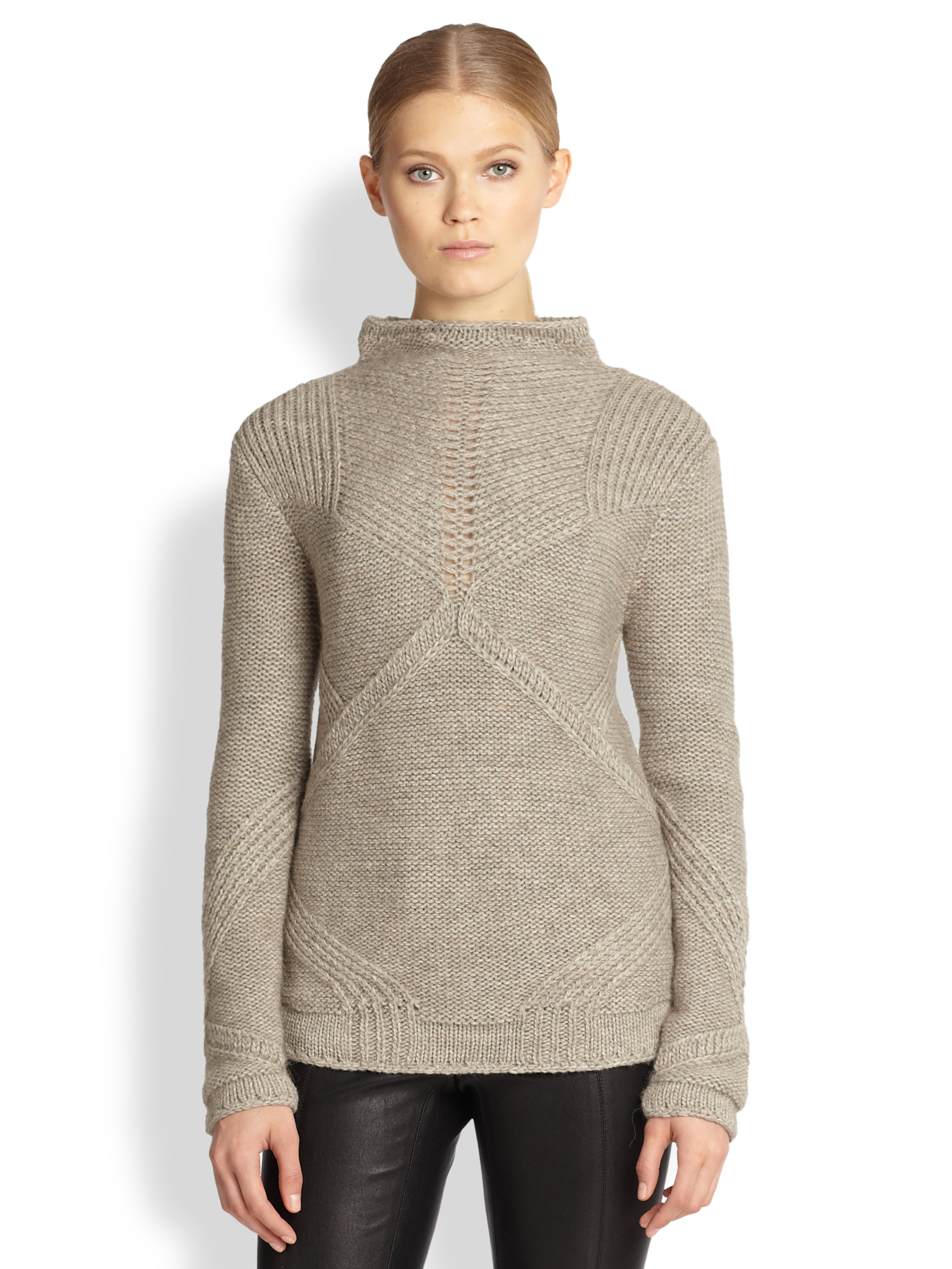 Lyst - Helmut Lang Linear Transfer Sweater in Gray