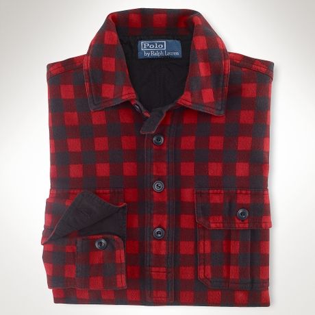 Polo Ralph Lauren Buffalo Plaid Workshirt in Red for Men (Franklin Red ...