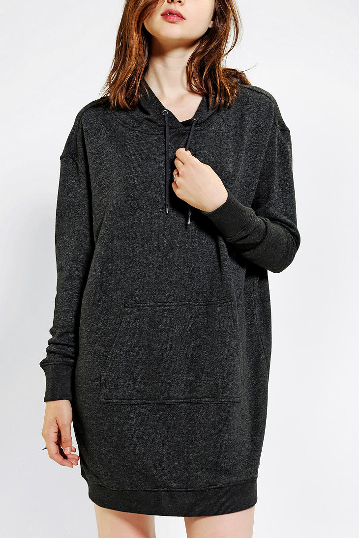Lyst - Urban Outfitters Bdg French Terry Hoodie Dress in Black