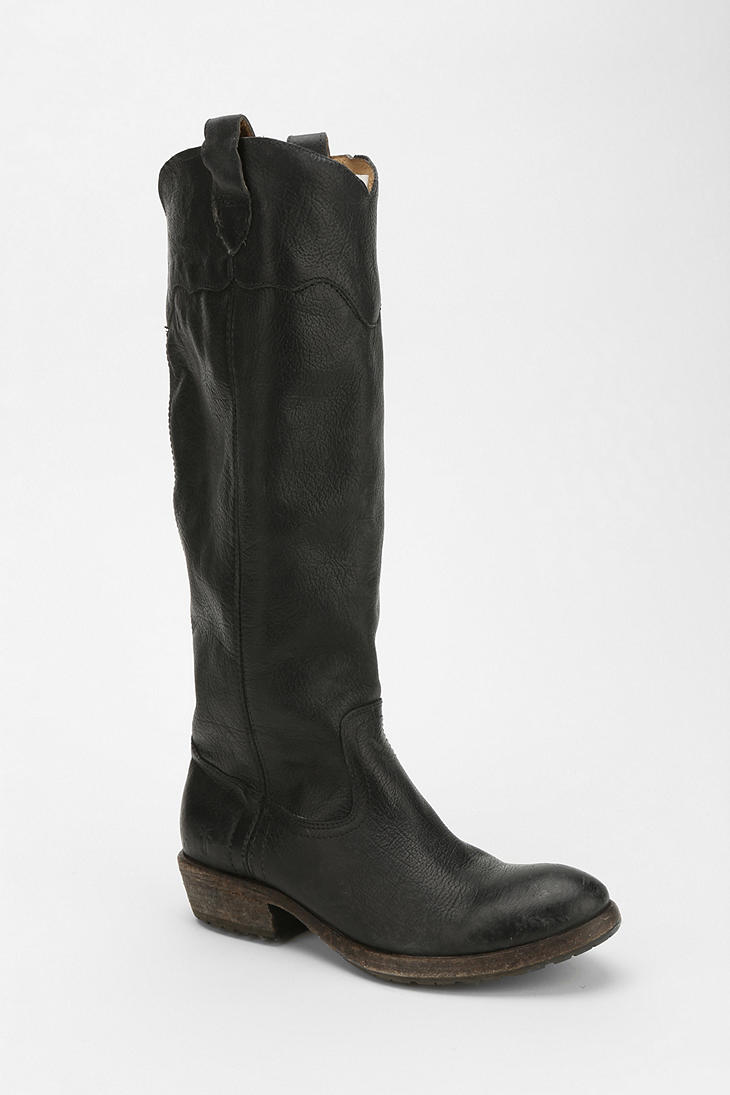 Urban outfitters Frye Carson Lug Riding Boot in Black | Lyst