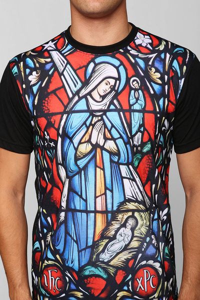 Urban Outfitters Mary Stained Glass Tee in Black for Men | Lyst