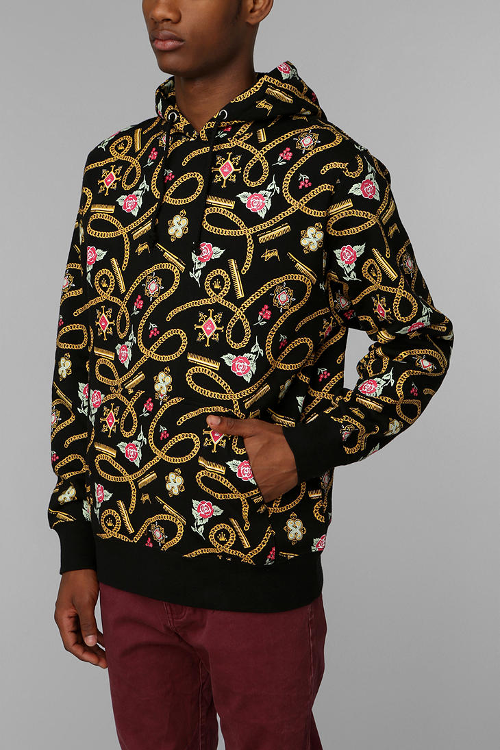 Urban outfitters Stussy Chain Allover Hoodie in Black for Men | Lyst