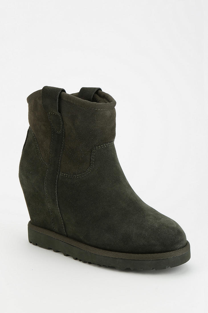 solid wedge ankle boots