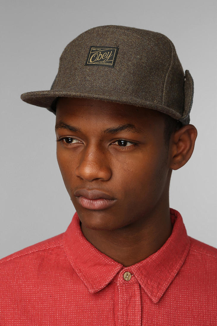 Lyst - Urban Outfitters Obey Flintlock Earflap Hat in Green for Men