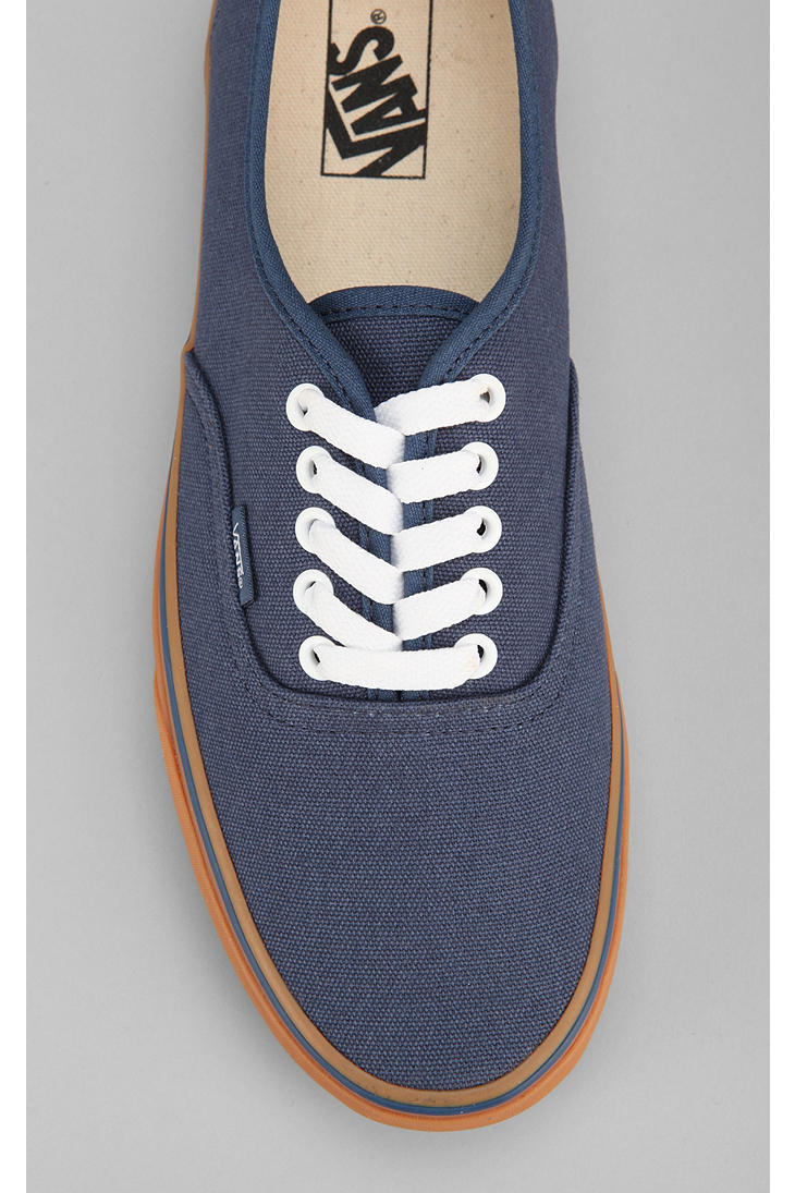 Vans Authentic Gum Sole Sneaker in Blue for Men | Lyst