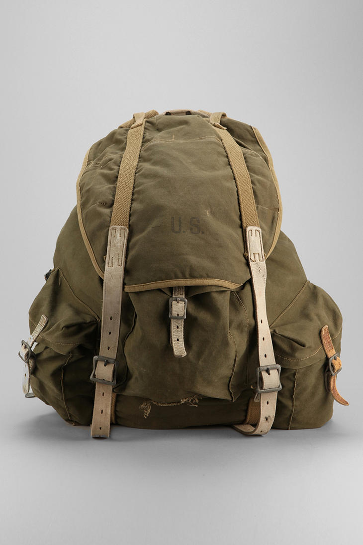 Urban Outfitters Vintage Mens Military Framed Backpack in Khaki for Men ...