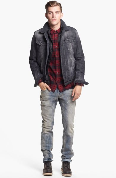 Diesel Elshar Denim Jacket with Removable Lining in Black for Men | Lyst