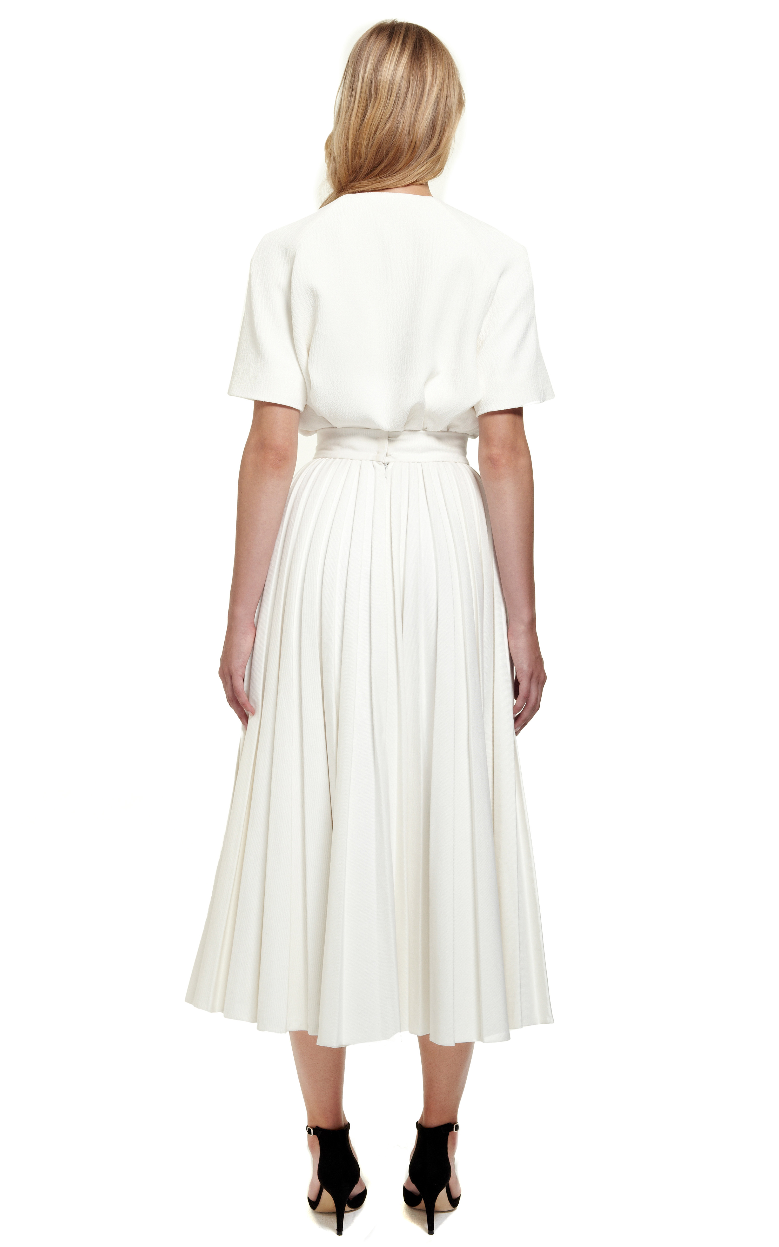 Emilia wickstead Pleated Skirt in White Lyst