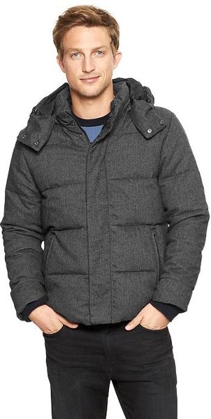 Gap Herringbone Puffer Jacket in Gray for Men (gray herringbone) | Lyst