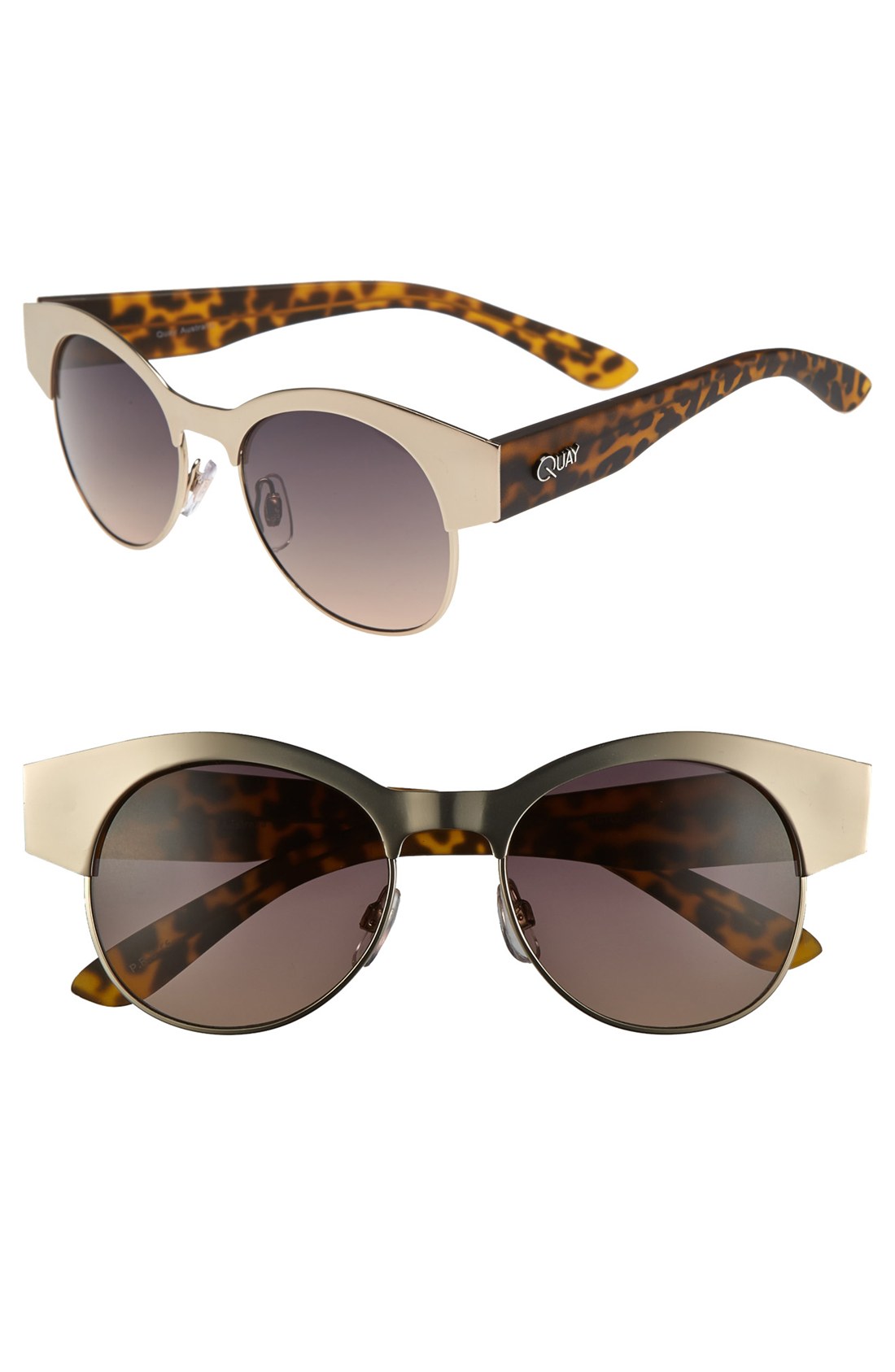 Quay Retro Sunglasses in Gold | Lyst