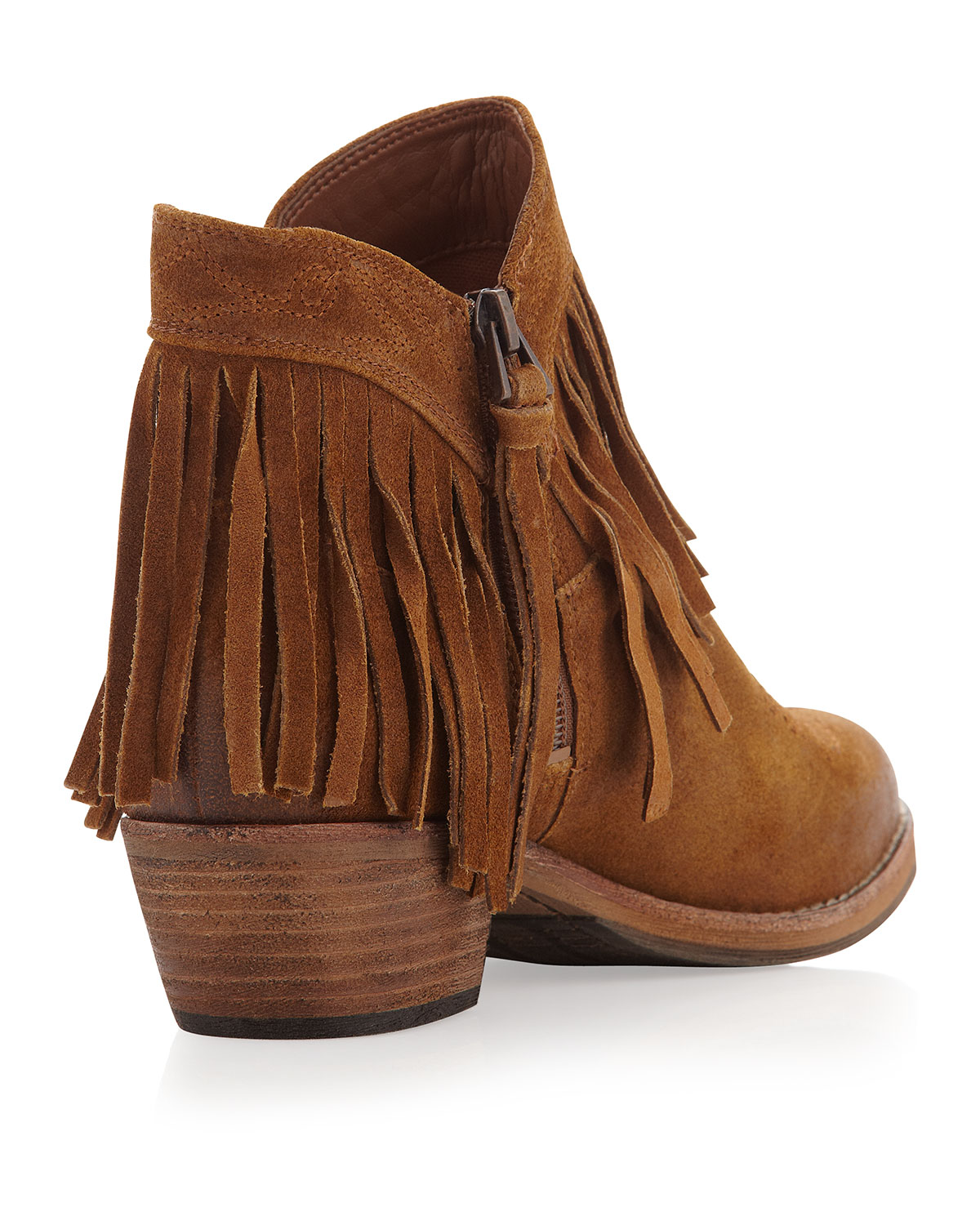 Lyst - Sam Edelman Sideney Fringe Ankle Boot Whiskey in Brown