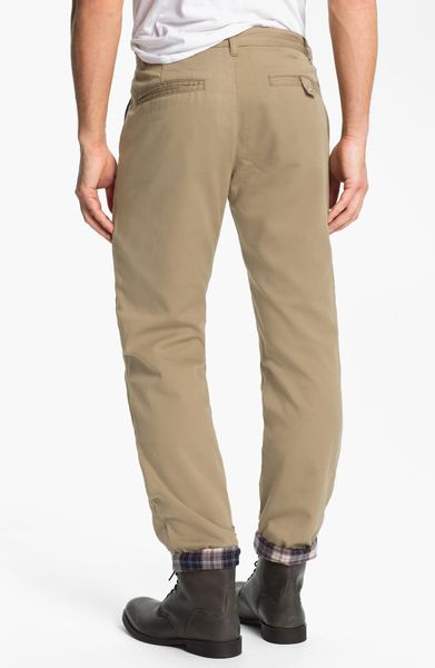 Toddland The Greatest Flannel Lined Straight Leg Pants in Khaki for Men ...