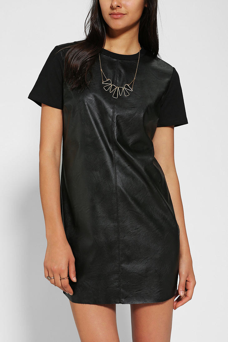 Lyst Urban  Outfitters  Lucca Couture Faux Leather T Shirt  