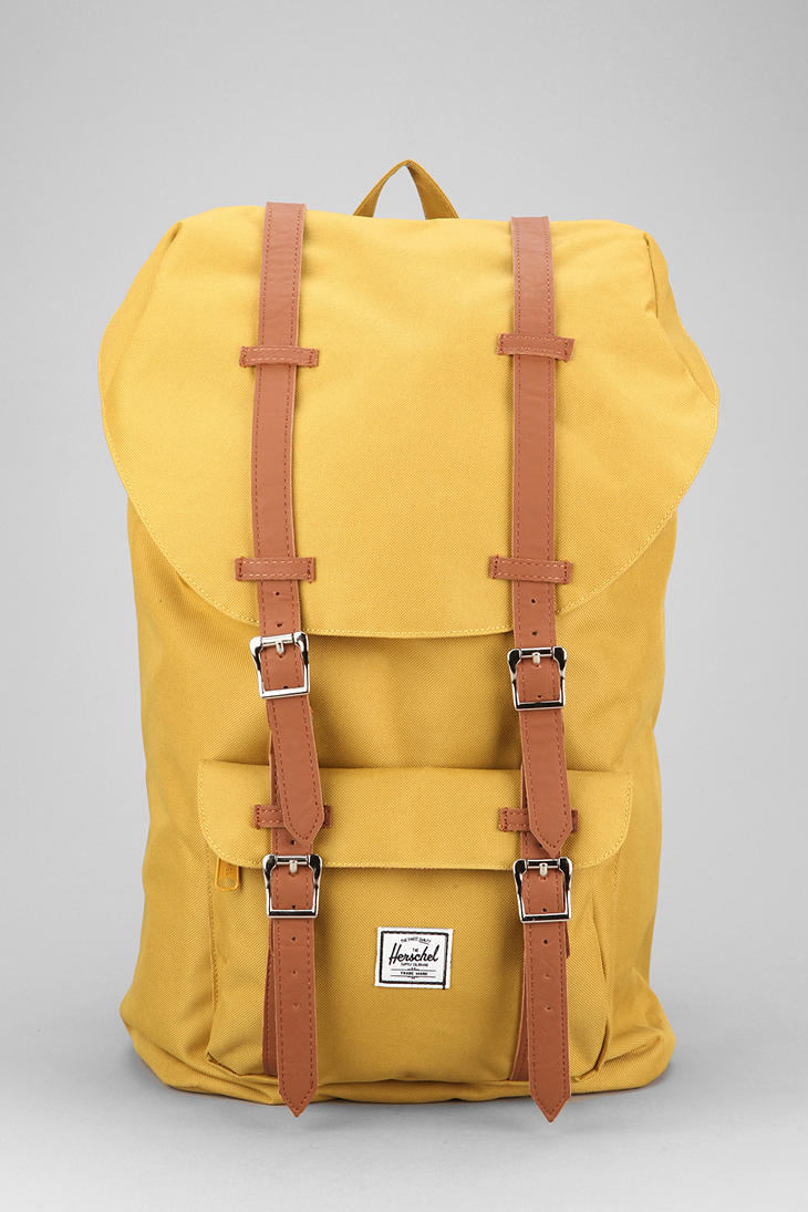 mustard yellow herschel backpack