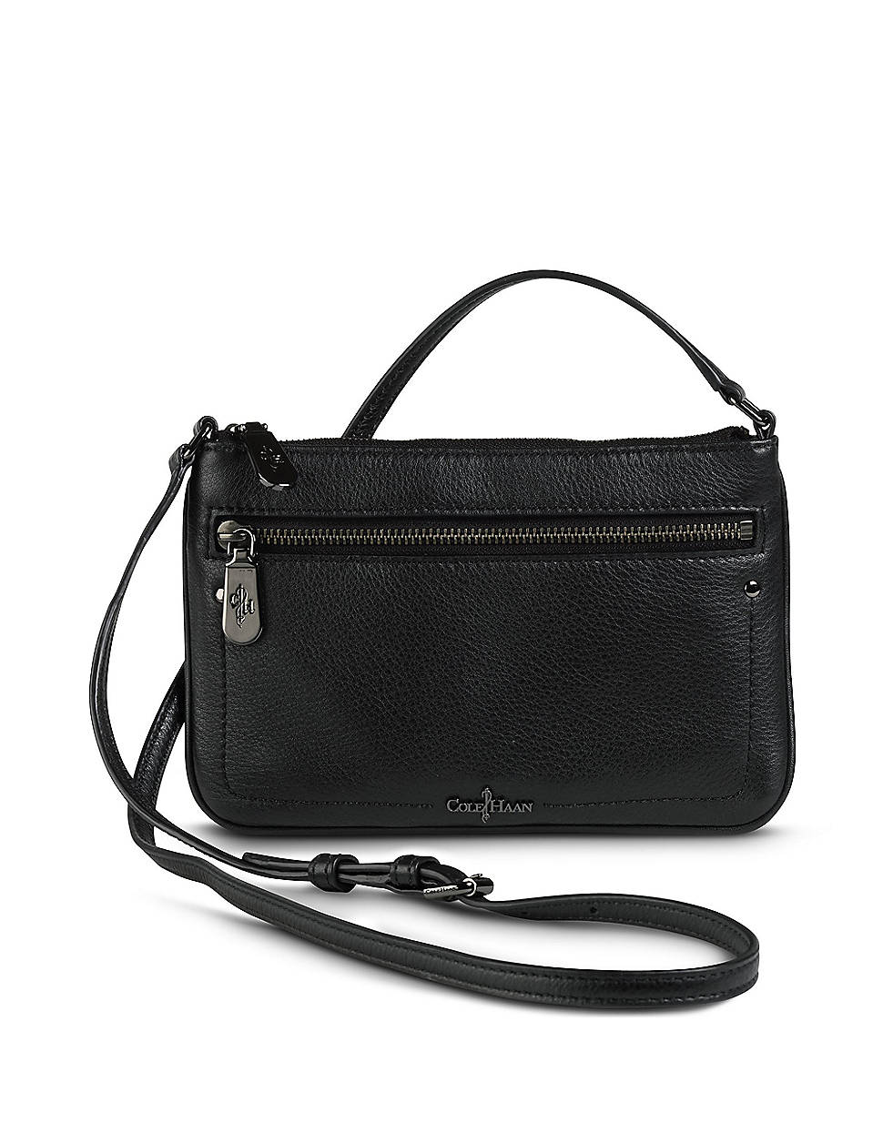 Cole Haan Parker Leather Mini Crossbody Bag in Black | Lyst