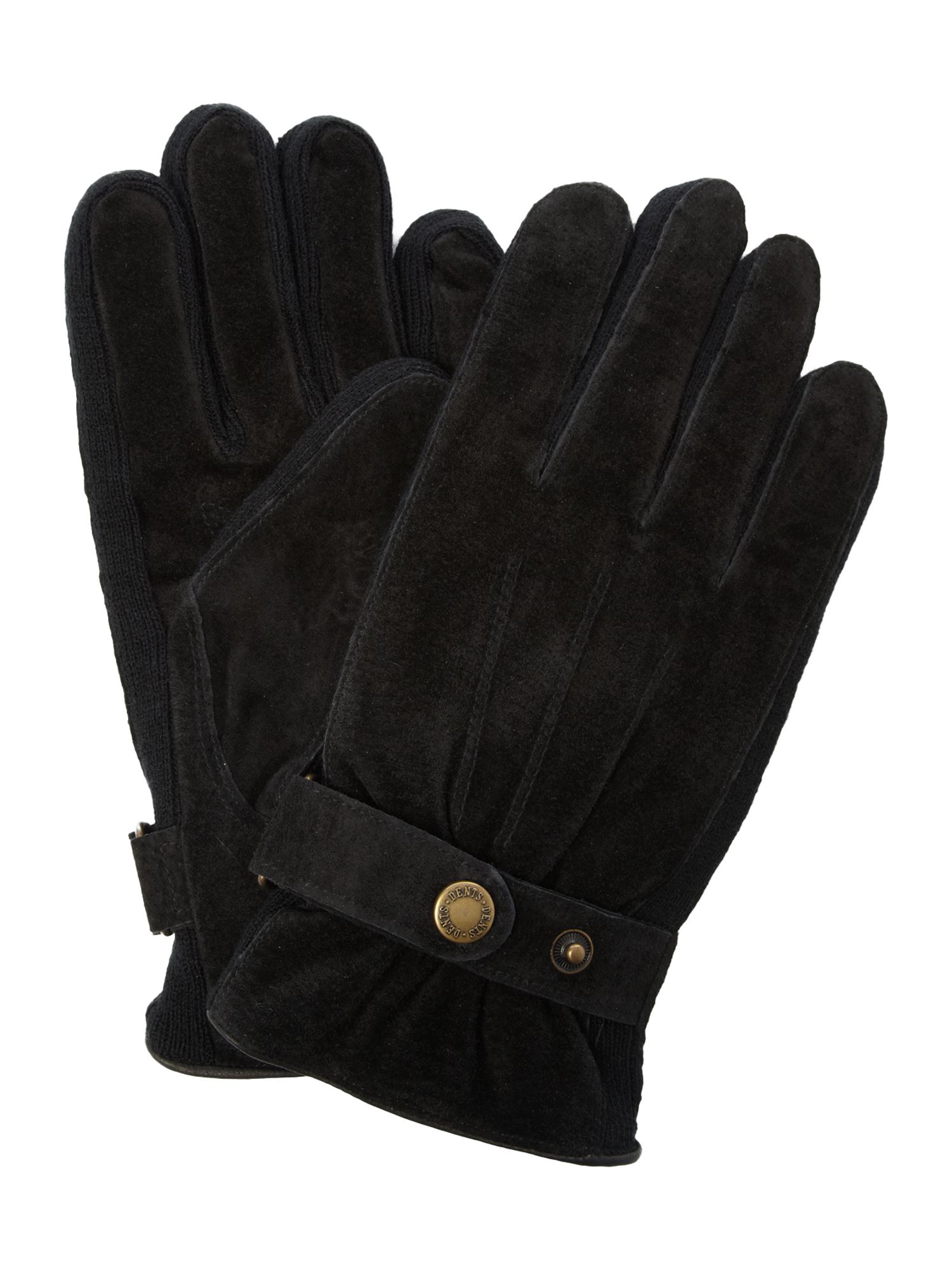 Dents Gloves with Buttoned Fastener in Black for Men Lyst