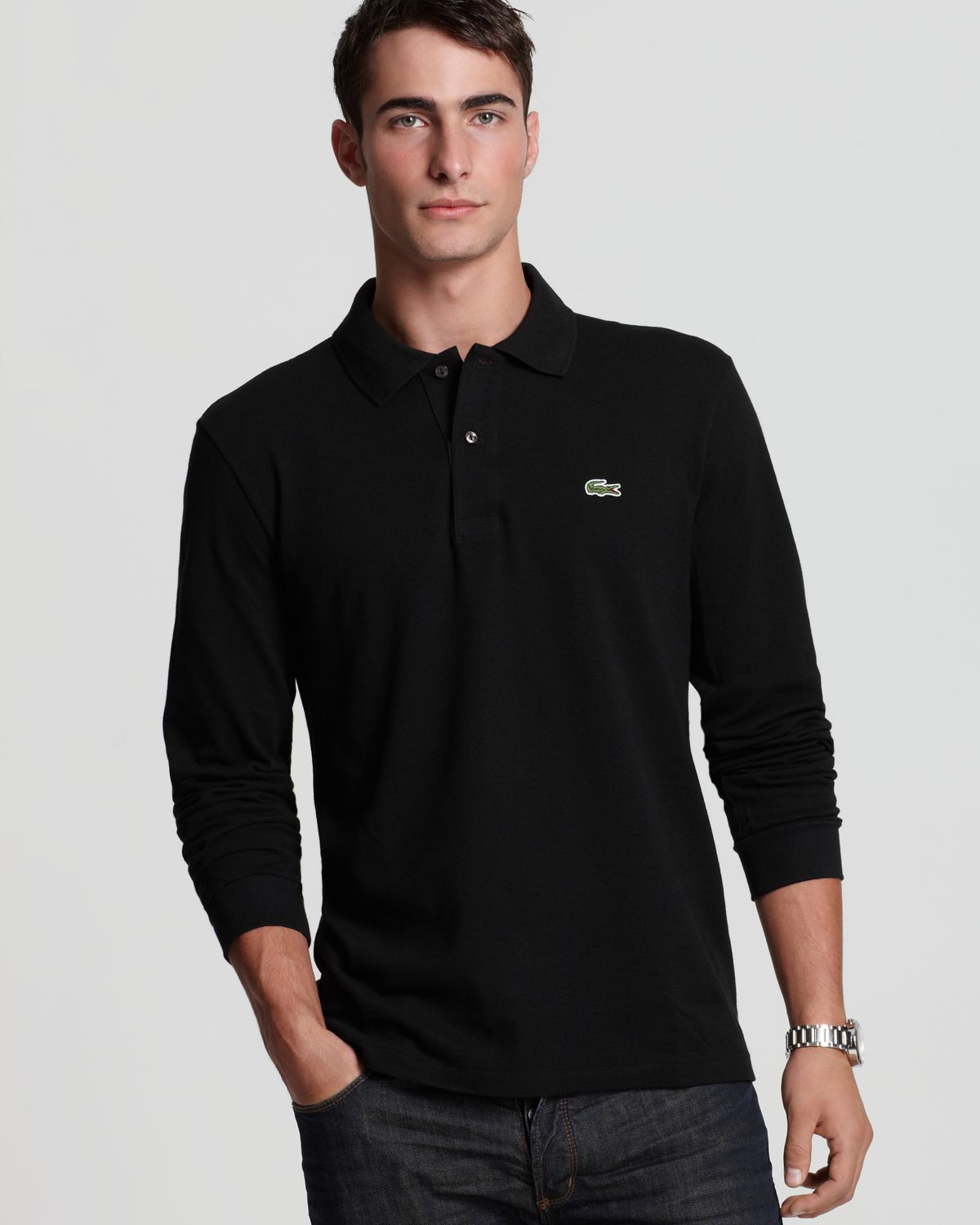 Lyst Lacoste  Long  Sleeve  Pique Polo  Classic Fit in 