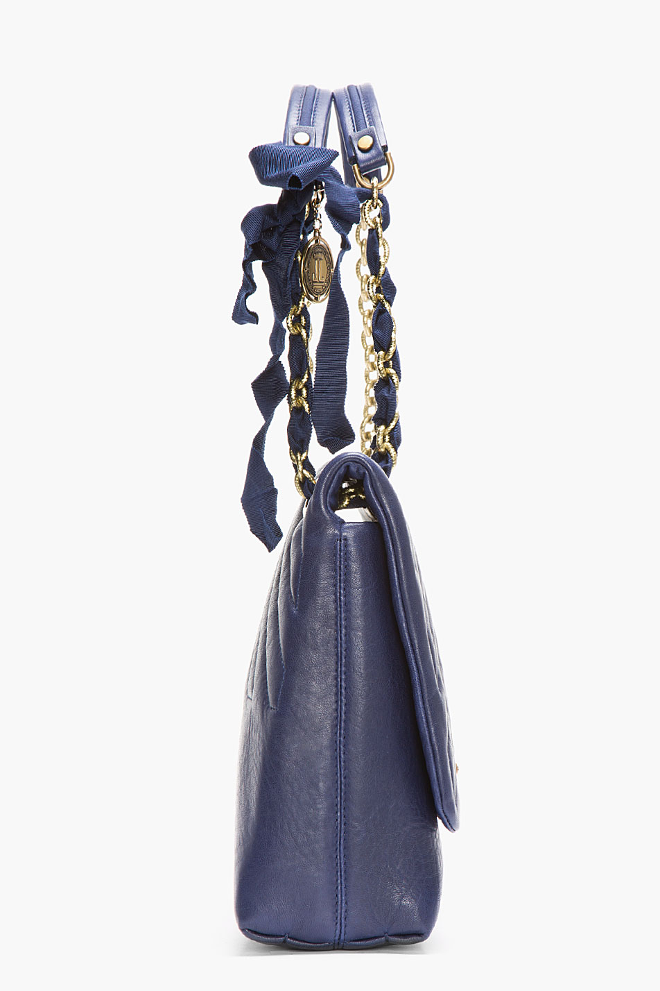purple chain bag