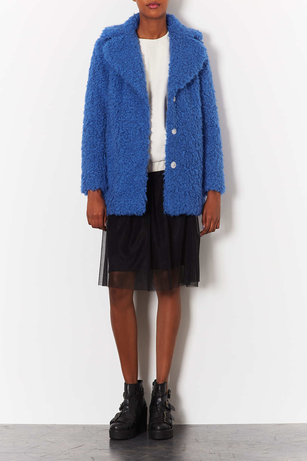Asos Faux Fur Coat In Teddy Texture Pink Lyst Missguided Celine Teddy Faux Fur Coat Black In Lyst