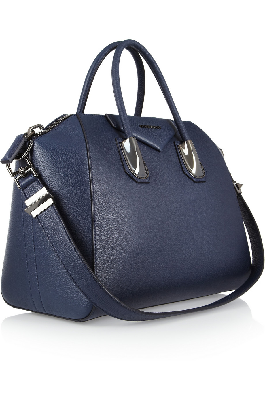 Lyst - Givenchy Medium Antigona Bag in Navy Leather in Blue