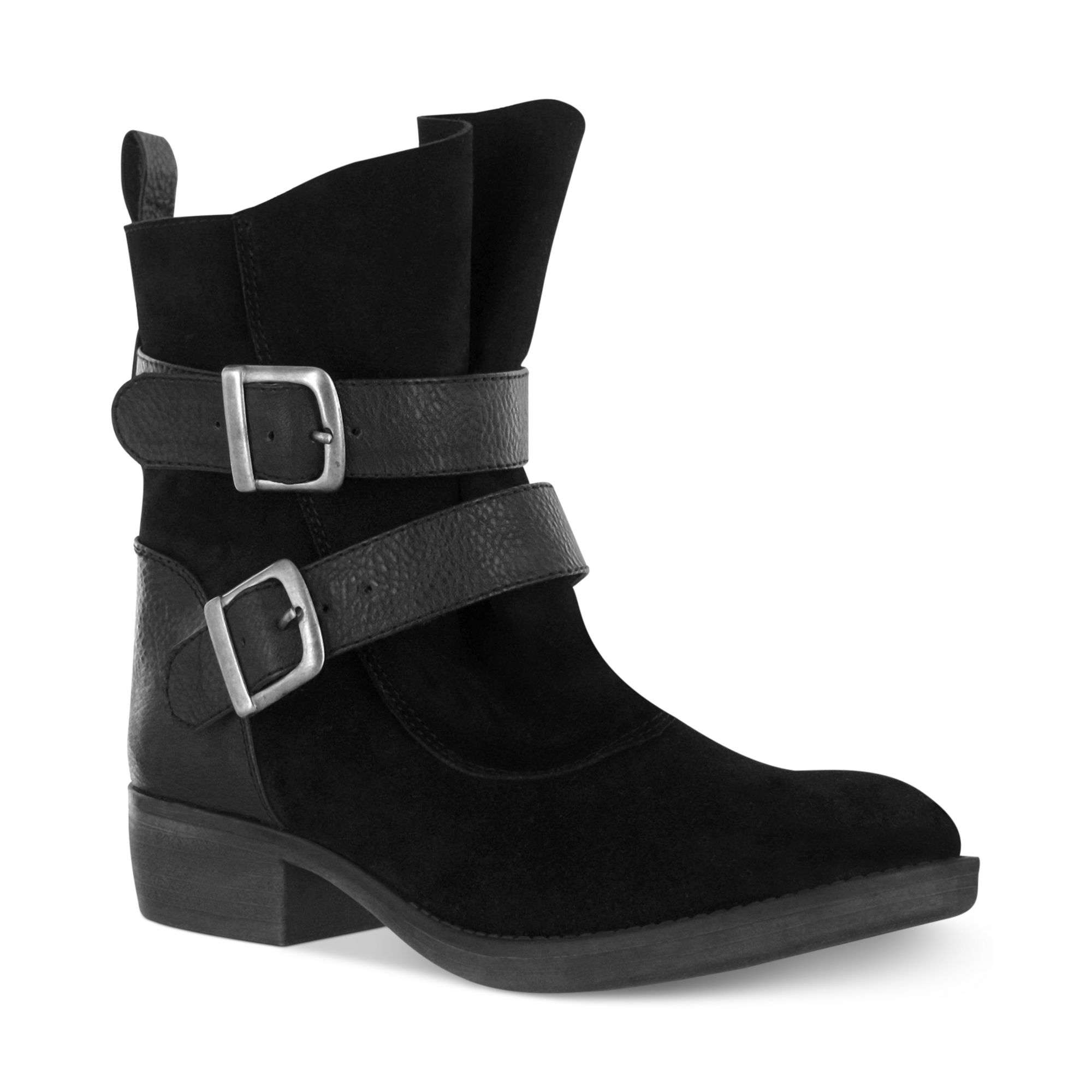 Mia Odettee Slouch Booties in Black (Black Suede) | Lyst