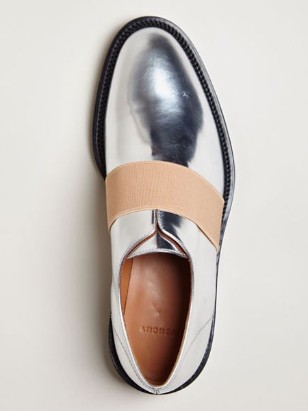 Givenchy Metallic Oxford Shoes in Silver | Lyst