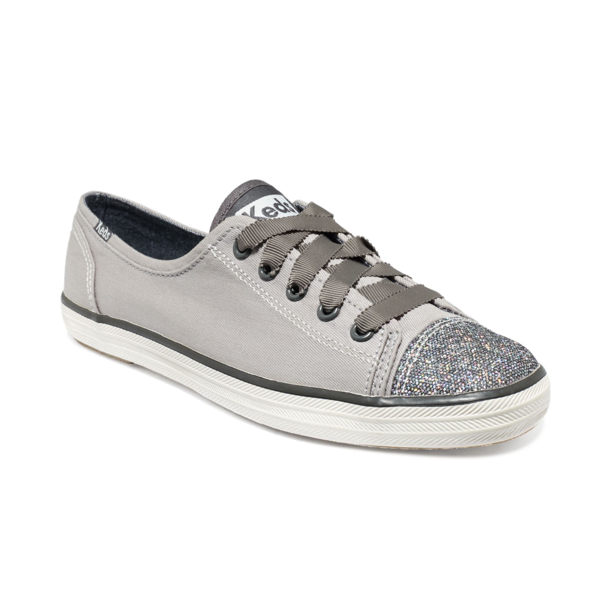 Lyst - Keds Rally Glitter Toe Sneakers in Gray
