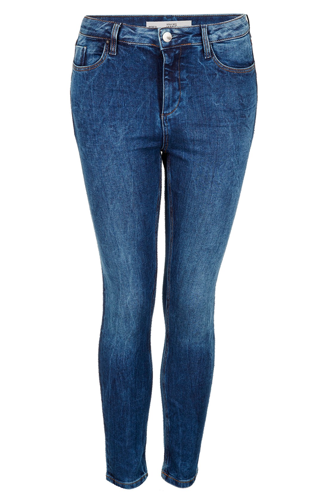 Topshop Moto Jamie High Waist Skinny Jeans in Blue | Lyst