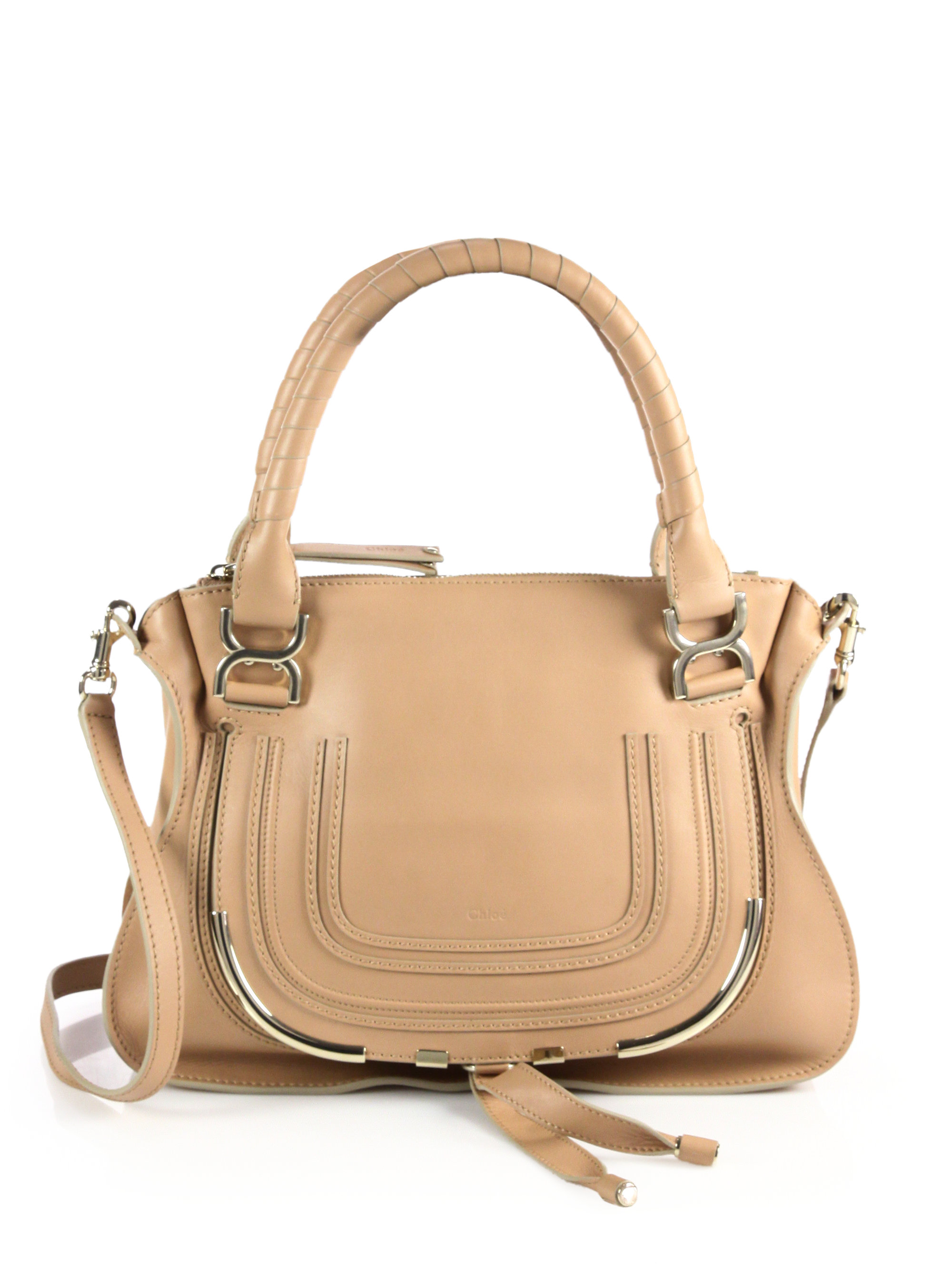 Chlo Marcie Medium Shoulder Bag in Brown (WET SAND) | Lyst