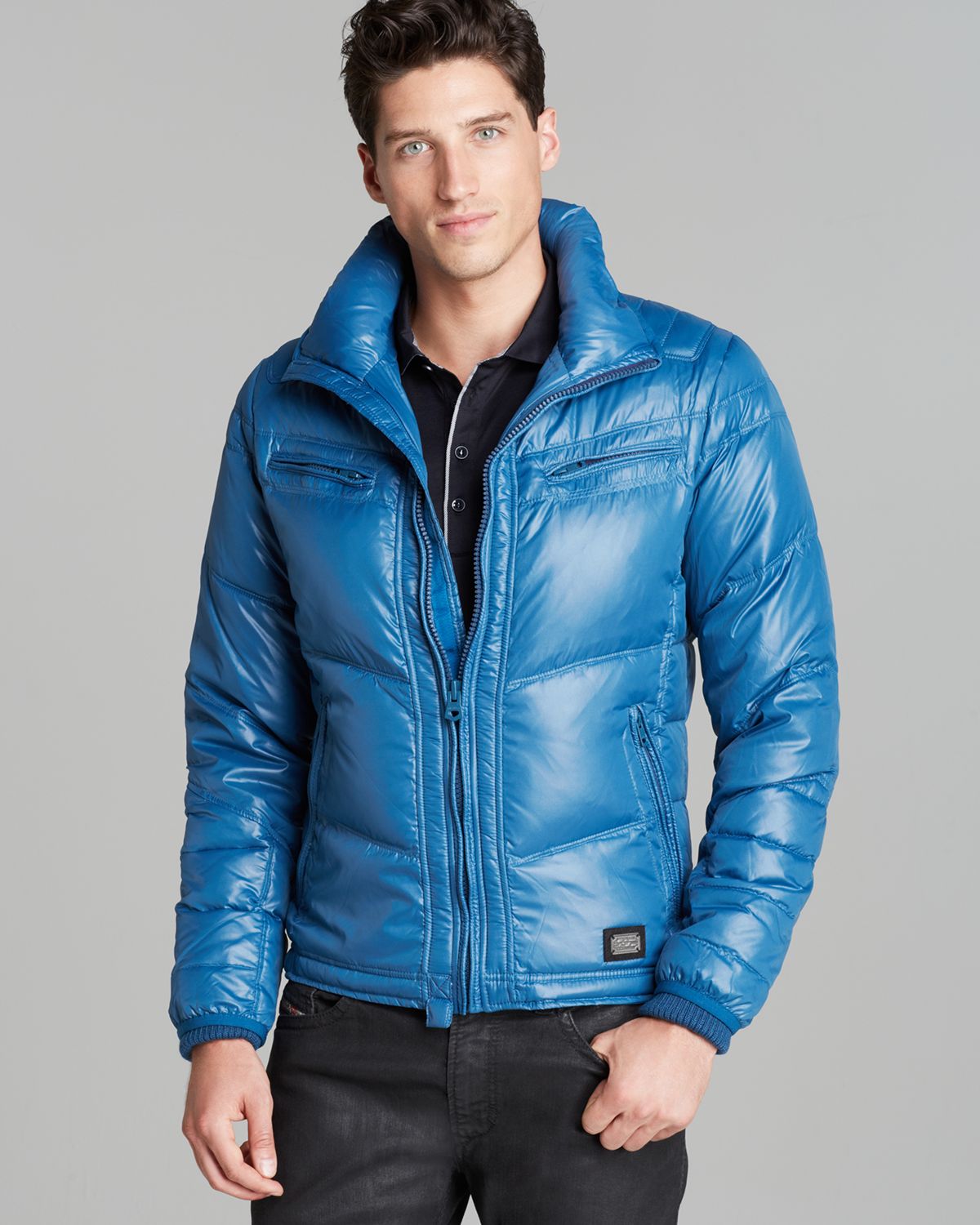 Diesel Wanton Puffer Jacket in Blue for Men | Lyst