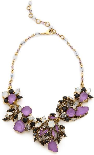 Erickson Beamon White Wedding Statement Necklace in Purple | Lyst